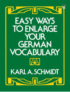 Easy Ways To Enlarge Your German Vocabulary Book