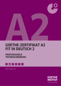 Goethe Zertifikat A2 Fit In Deutsch 2